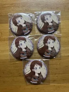 アイカツ classical缶バッジ　紫吹蘭　5個セット