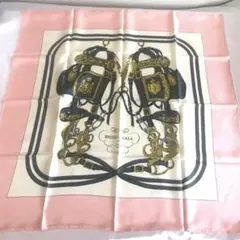 エルメス HERMES スカーフ カレ シルク100% ピンク系 バンダナ