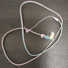 可愛いチャック型イヤホン パステルカラー