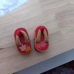ミニチュア紅葉模様下駄