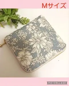 L字ファスナーポーチ　マルチポーチ　フラットポーチ　ハンドメイド