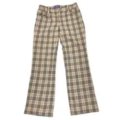 良品 Burberry ノヴァチェック柄 ウール地パンツ レディース38