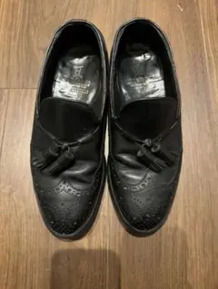 黒 レザー タッセル ローファー ビンテージ 古着