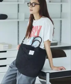 FREAK'S STORE キルティングショルダーバッグ ブラック　kiUキウ