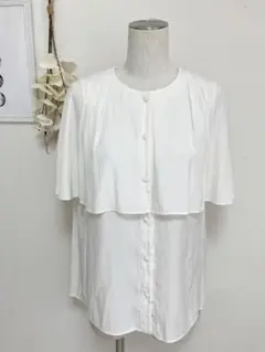 新品　アンタイトル　カッセンラッフル ブラウス　Mサイズ