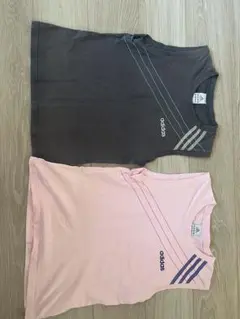 adidas レディース　ノースリーブTシャツ 2枚セット Lサイズ