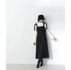 ナチュラルビューティーベーシック ショルダーリボンナロージャンスカ M 黒
