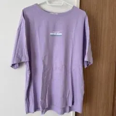 ラベンダーロゴビックTシャツ しまむら Lサイズ