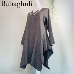【美品✨】Babaghuli デザインワンピース ロング丈 ウールリネン M