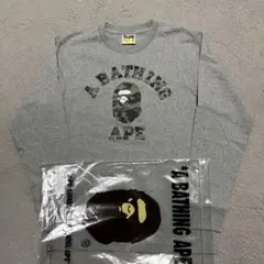 APE BAPE KAWS 1st Camo カレッジロゴ　ロンt tシャツ　s BAPE × KAWS × original fake college logo T-shirt ABC camo A