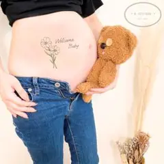マタニティフォト ペイント シール 妊婦 マタニティ 写真