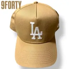 NEW ERA ドジャース 9FORTY キャップ ベージュ ステッチ