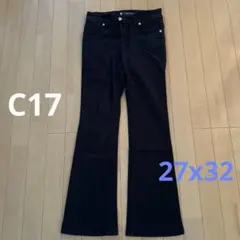 レディース　C17 C-SEVENTEEN デニム　ブラックジーンズ　27
