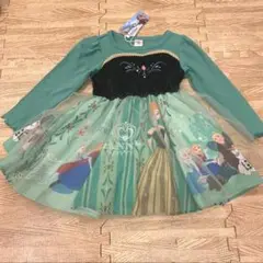 新品未使用　ディズニー　しまむら　リトシー　アナと雪の女王　90　アナワンピース