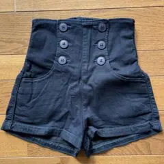 snidel ハイウエストマリンデニムショートパンツ