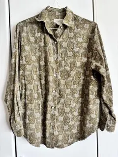 90s BANANA REPUBLIC ペイズリー柄シャツ XS