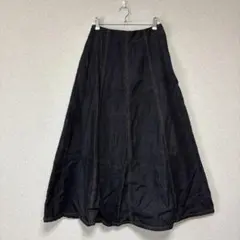 レディース　ロング　フレア　スカート　デニム　ブラック　サイズF 可愛い　人気