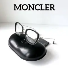 【未使用級】MONCLER モンクレール メガネ レディース ウェリントン型 黒