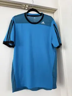 adidas climacomlランニングトップス　ブルー　サイズL