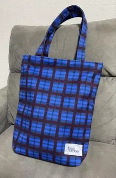 新品未使用 back numberバックナンバー チェックトートバッグ ネイビー