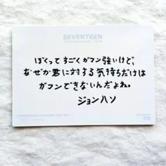 SEVENTEEN ジョンハン トレカ SVT 直筆メッセージ 超美品