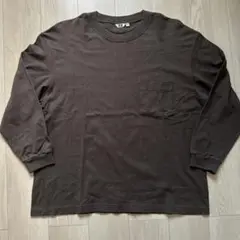 UNIQLO ユニクロ　ロンT オーバーサイズ3L ダークブラウン