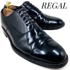 REGAL リーガル 内羽根式ストレートチップ V026 黒 ブラック 25cm