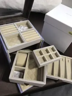 ジュエリーボックス LAZY SUSAN ジュエリーケース 水色 指輪ケース