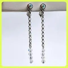 ✨極美品✨スワロフスキー SWAROVSKI ロングイヤリング 揺れる ✧