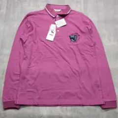 【未使用・タグ付き】adabat　ゴルフ 紫 長袖ポロシャツ　48