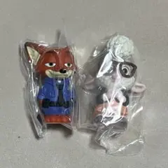 ディズニー ズートピア ソフビパペットマスコット 指人形 フィギュア 2点セット
