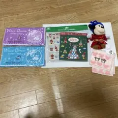 ファンタジアミッキーマスコット・クリスマスポーチ・ハンカチセット新品
