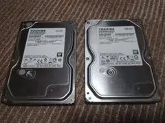 TOSHIBA DT01ACA100 3.5インチ 500GB HDD 2台