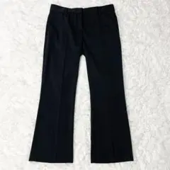 【極美品】PRADA プラダ レディース フレア スラックス 42 黒