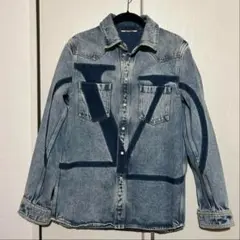 極美品 Valentino メンズ 半袖 デニムジャケット 2025年最新】ヴァレンティノ メンズ Gジャン・デニムジャケット