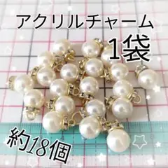（ホワイト）アクリルチャーム 1袋 約18ヶ