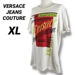 ヴェルサーチ ジーンズ クチュール 半袖 Tシャツ プリントロゴ サイズXL