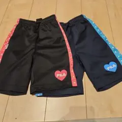 FILA ハートロゴ ハーフパンツ 2枚セット