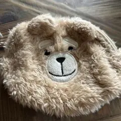 ベージュ クマの顔 コインケース　Ted2