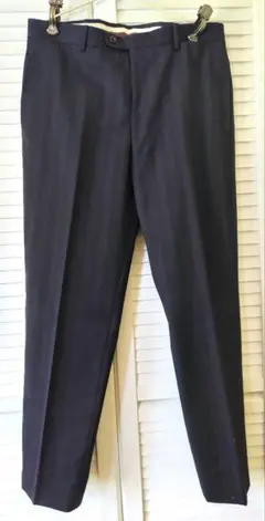 エルメス　メンズ センタープレス ストライプ柄スラックス　52