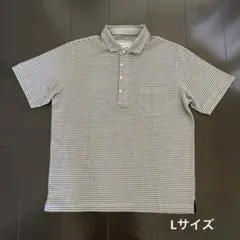 SIMPLE LIFE ボーダー 半袖ポロシャツ　Lサイズ