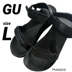 【 GU ジーユー 】スポーツサンダル ブラック 黒 L
