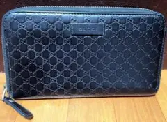 GUCCI マイクロGG ラウンドファスナー 長財布 グッチ