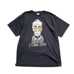 7TSM3【JERZEES】スカル　プリントTシャツ　黒　3L 古着used