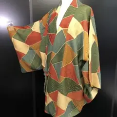 【着】13475d 着物 道中着 カラフル 抽象柄