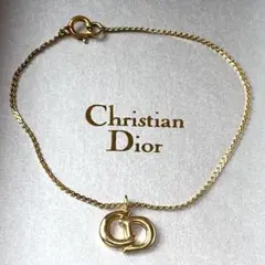 【極美品】DIOR ブレスレット CDロゴ ゴールド 刻印 ヴィンテージ