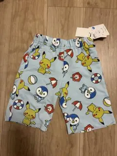 モンポケ　ピカチュウ　ポッチャマ　半ズボン　ハーフパンツ　水色　110 新品
