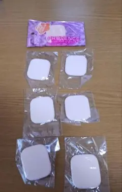 ベージュ スクエア型パフ 9個