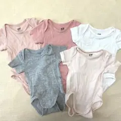 H&M コットンボディースーツ５枚セット