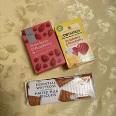 トワイニング　M&S ストロベリー&ラズベリー　ティータイムセット　ビスケット付